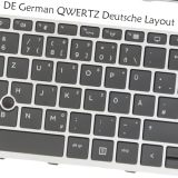 Laptop Replacement Keyboard for HP ZBook 14u G5/G6, Elitebook 840 G5/G6, 846 G5/G6, 745 G5 /G6, L11309-041, No Backlit (DE German QWERTZ Deutsche Layout, Silver Frame)