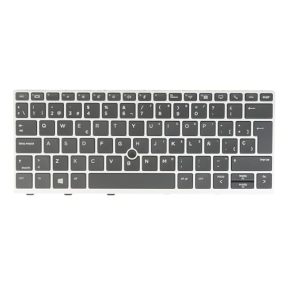 SP Spanish Layout- Laptop Keyboard for HP Elitebook 735 G5 G6, 830 G5 G6, 836 G5 G6, L07676-071 L13698-071 V16276CK1, w. Silver Frame, with TrackPointer