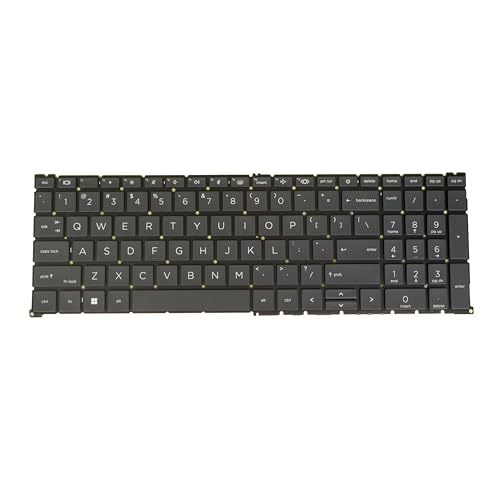 US English Layout- Laptop Keyboard for HP ZBook Fury 16 G9, Fury 16 G10 Mobile Workstation, White-Backlit, Black