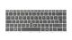 Laptop Replacement Keyboard for HP ZBook 14u G5/G6, Elitebook 840 G5/G6, 846 G5/G6, 745 G5 /G6, L11309-041, No Backlit (DE German QWERTZ Deutsche Layout, Silver Frame)