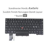 Laptop Replacement Keyboard for Lenovo ThinkPad L14 Gen 1/ Gen 2, 5N20W67866 5N20W67830 5N20W67794 5N20W67853 5N20W67781 5N20W67817 (Nordic Swedish Finnish Norwegian Danish ÆØÅ Layout, Backlit)