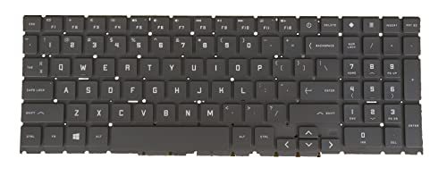 US English Layout- Laptop Keyboard for HP Omen 15-ek 15-ek0052tx 15-ek0057tx 15-ek0061tx 15-ek0068tx 15-ek0069tx, Zone-RGB Backlit, with NumberBoard