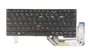Laptop Replacement Keyboard for Lenovo ThinkPad X13 (Yoga) Gen 4, X13 (2in1) Gen 5, 21EX 21EY 21J3 21J4 21F2 21F3 21LU 21LV 21LW 21LX Backlit, No Frame (UK GB Layout, Black)