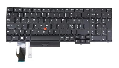 Laptop Keyboard for Lenovo Thinkpad T15 Gen 1/ Gen 2, P15s G1/ G2, 5N20V78178 5N20V78069 5N20V77997 5N20V78152 5N20V78043 5N20V77971 (Nordic Swedish Finnish Norwegian Danish ÆØÅ Layout, No Backlit)