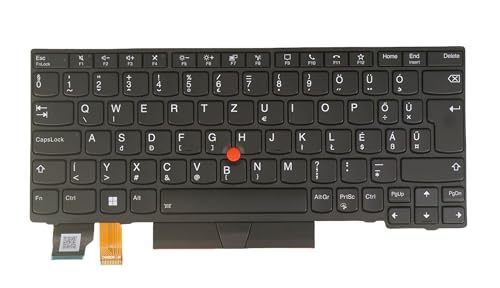 Laptop Computer Replacement Keyboard for Lenovo Thinkpad L13 (Yoga) Gen 1/2, 20R3 20R4 20R5 20R6 20VH 20VJ 21AB 21AC 20VK 20VL, 5N20V43342 5N20V43195 5N20V43051 (HG Hungarian QWERTZ Layout, Backlit)