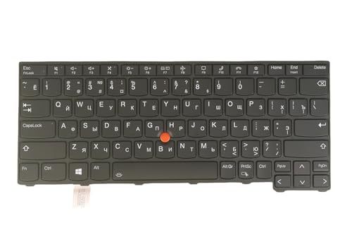 Laptop Replacement Keyboard for Lenovo ThinkPad L13 (Yoga) Gen 3/ (Yoga) Gen 4/ (2-in1) Gen 5, 21B3 21B4 21B9 21BA 21B5 21B6 21BB 21BC 21FG 21FH Black (RU Russian русский Layout, Backlit)