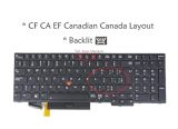 Laptop Replacement Keyboard for Lenovo Thinkpad L580 E580 E585 L590 E590 E595 T590 P52 P72 P53 P53S P73 (CF CA EF Canadian Layout, Backlit)