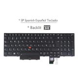 Laptop Replacement Keyboard for Lenovo Thinkpad L580 E580 E585 L590 E590 E595 T590 P52 P72 P53 P53S P73 (SP Spanish Español Layout, Backlit)