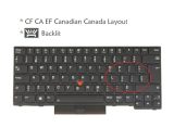 Laptop Replacement Keyboard for Lenovo Thinkpad T480s E480 E485 E490 E495 L480 L490 T490 T495 R480 R490 P43s, (Yoga) L380/ L390/ S2 3rd Gen, Backlit (CA CF Canada Canadian Layout, Black)