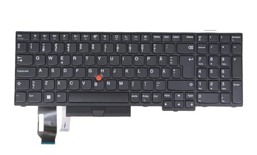 Laptop Replacement Keyboard for Lenovo ThinkPad L580 E580 E585 L590 E590 E595 T590 P52 P72 P53 P53S P73 5N20V78165 5N20V78056 5N20V77984 (SD/FI Swedish Finnish Layout)
