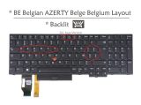 Laptop Replacement Keyboard for Lenovo Thinkpad L580 E580 E585 L590 E590 E595 T590 P52 P72 P53 P53S P73 (BE Belgian AZERTY Belge Layout, Backlit)