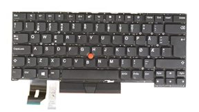 Norwegian Norway Keyboard for Lenovo Thinkpad T490s (20NX 20NY), T495s (20QJ 20QK), X1 Extreme Gen 1 / Gen 2, P1 Gen 1 / Gen 2, SN20R66023 PK131BR1A18 SG-97140-2NA, No Backlit