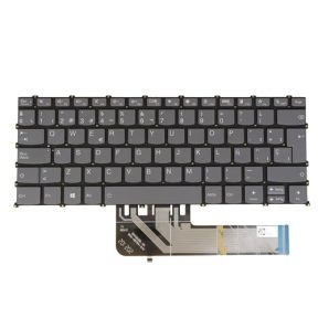 Laptop Keyboard for Lenovo Yoga Slim 7 Pro-14ARH7, 7 Pro-14IAH7, 7 Pro-14IAP7, 7-14ARH7, 7-14IAP7, 82UU 82UT 82SV 82UV 82SX, PR4SB, Backlit Gray (SP Spanish Español, Gray Black)