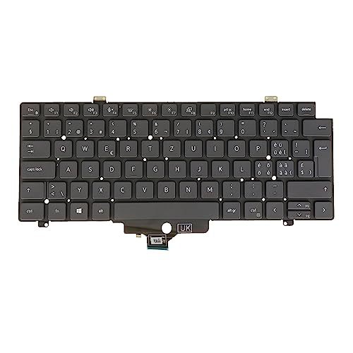 Swiss German CH SW QWERTZ Layout- Laptop Keyboard for Dell Latitude 5420 5421 5430 5431 5440 7420 7430 7520 7530 0KHHRV, Backlit, Without Frame