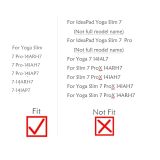 Laptop Keyboard for Lenovo Yoga Slim 7 Pro-14ARH7, 7 Pro-14IAH7, 7 Pro-14IAP7, 7-14ARH7, 7-14IAP7, 82UU 82UT 82SV 82UV 82SX, PR4SB, Backlit Gray (US English Layout, Gray Black)