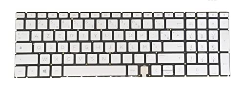 Laptop Keyboard for HP Envy 15-ed 15-ee 15z-ee 15m-ed 15m-ee 17-cg 17m-cg 17t-cg 17-ch 17t-ch 17m-ch, 15-ed0000 15-ee0000 17-cg0000 17-ch0000 Backlit Silver FR Français AZERTY Layout