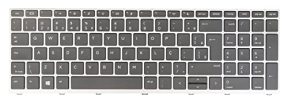 Laptop Replacement Keyboard for HP Probook 650 G4, 650 G5, 450 G5, 455 G5, 470 G5 with Silver Frame, No Backlit L09594-201 L00740-201 L09547-201 L00736-201 BR-PT Brazil Portuguese Português Layout