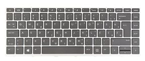 Laptop Replacement Keyboard for HP ProBook 640 G4 G5 645 G4 G5, ZHAN 66 Pro G1, L09547-BA1 L00736-BA1 No Backlit Silver Frame SV Slovenian Croatian QWERTZ ČĆĐŠŽ Layout