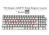 Laptop Replacement Keyboard for Dell Vostro 3500 3501 5501 5502 5590 7500 7590 0KJ08G KJ08G Backlit (BE Belgian AZERTY Belge Layout, Silver)