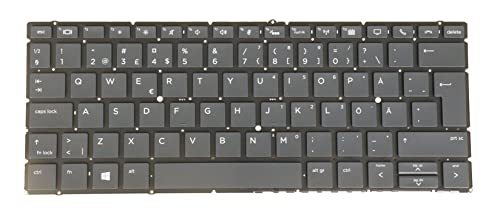 Laptop Replacement Keyboard for HP Elitebook X360 830 G5, X360 830 G6, L40527-B71 L56442-B71, Backlit Black Swedish Svenska Finnish Suomi ÅÄÖ Layout