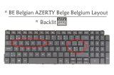 Laptop Replacement Keyboard for Dell Latitude 3510 05GDG9 5GDG9 Backlit Black No Frame (BE Belgian AZERTY België Layout)