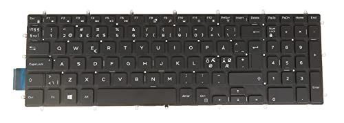Nordic Swedish Finnish Danish Norwegian Keyboard for Dell Inspiron 7786 2in1, 17 7773 2in1, 7778 2in1, 7779 2 in 1 0KHRDN Backlit No Frame