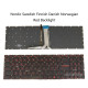 Nordic Layout Laptop Keyboard for MSI MS-17E5 MS-17E7 MS-17F1 MS-17F2 MS-17F3 MS-17F4 MS-17FK, Red Backlit