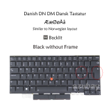 Dansk layout bærbar tastatur til Lenovo Thinkpad X1 Carbon 9th 20XW 20XX med baglygte