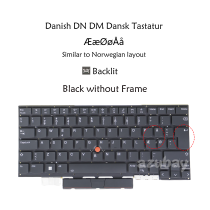 Dansk layout bærbar tastatur til Lenovo Thinkpad X1 Carbon 9th 20XW 20XX med baglygte
