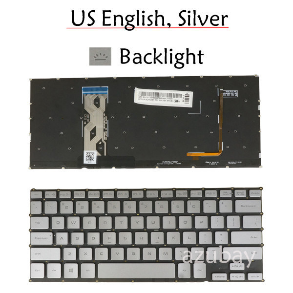 US UI English Keyboard for Samsung NT850XAC NP850XAC 850XAC silver key red backlit no frame