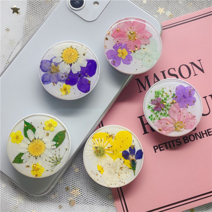 Universal cell phone finger holder for iphone samsung xiaomi flower glitter bracket grip expanding stand socket Soporte de telefonos celulares Support