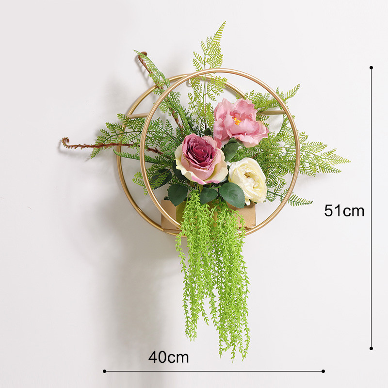 Us 14 99 Metal Wrought Iron Artificial Flower Plant Wall