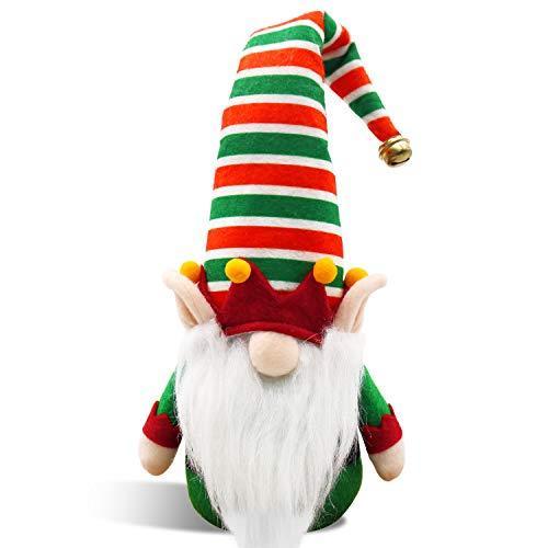 CiyvoLyeen Set of 3 Buffalo Plaid Swedish Santa Gnomes Winter Plush Elf Dwarf Handmade Tomte Nisse Tonttu Figurines Home Decoration 15 Inches