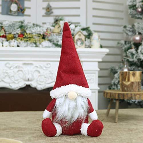 Colorful gourd Christmas Gnome Doll Long hat Doctor Nurse Faceless Christmas Elf Handmade Scandinavian tomte Home Holiday Decorations Party Gifts B