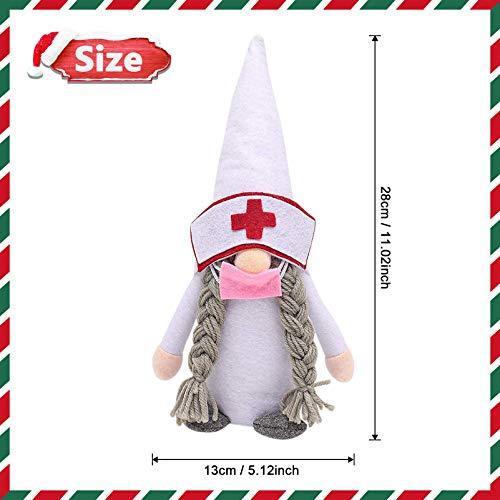 Colorful gourd Christmas Gnome Doll Long hat Doctor Nurse Faceless Christmas Elf Handmade Scandinavian tomte Home Holiday Decorations Party Gifts B
