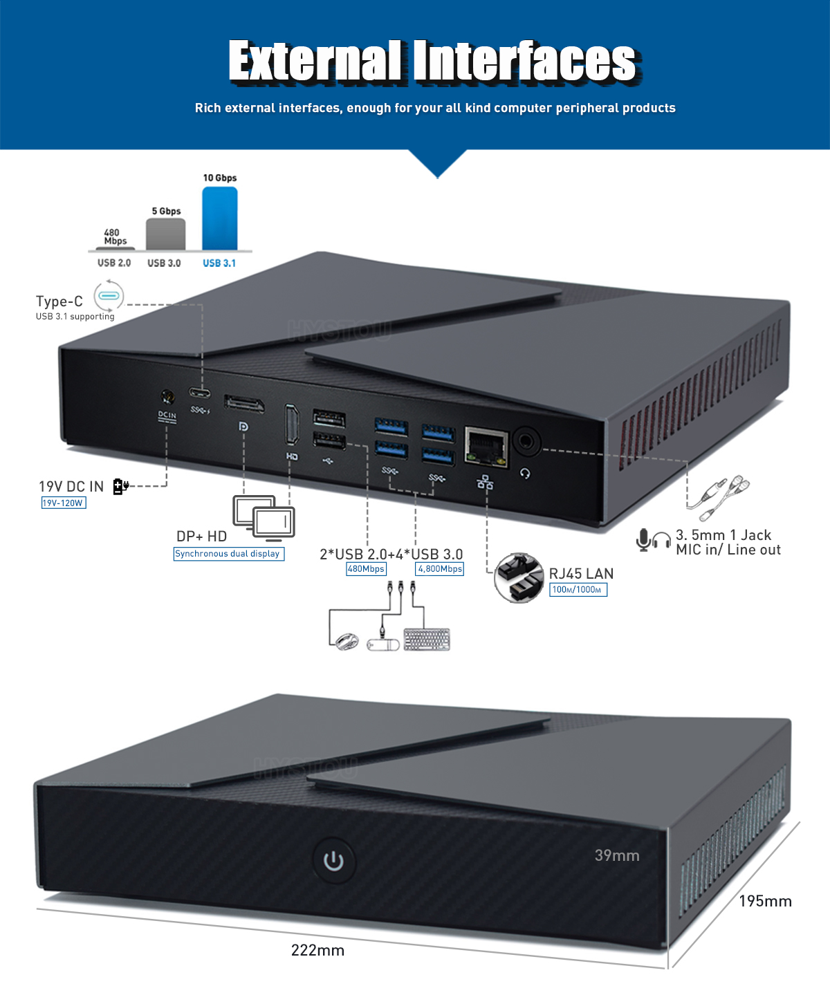 Gaming Mini PC with Intel Coffee Lake 6 Cores i9 i7 and i5