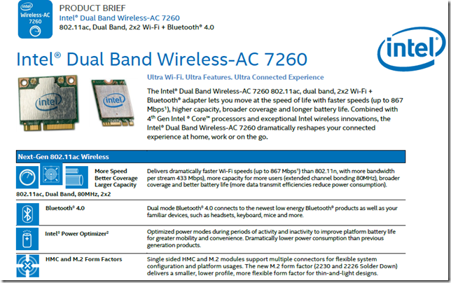 Intel Dual Band Wireless Ac 7260hmw Intel Dual Band Wireless Ac 7260hmw