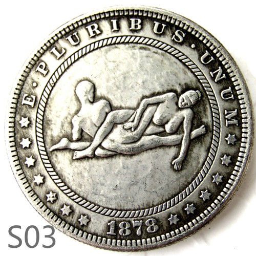 HOBO Sex Morgan Silver Dollar Copy Coin TypeS03