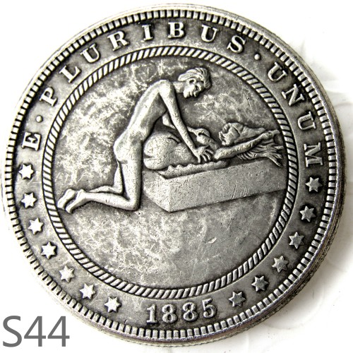 HOBO 1885cc Sex Morgan Silver Plated Dollar Copy Coin TypeS44