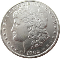 90% Silver US 1902 Morgan Dollar Silver Copy Coin