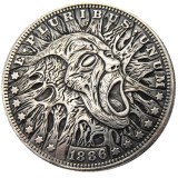HOBO US Morgan Silver Plated Dollar skull zombie skeleton Copy Coin Type15
