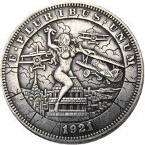 HOBO US Morgan Silver Plated Dollar skull zombie skeleton Copy Coin Type11