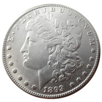 90% Silver US 1893 Morgan Dollar Silver Copy Coin