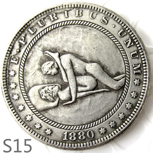 HOBO Sex Morgan Silver Plated Dollar Copy Coin TypeS15