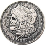 HOBO US Morgan Silver Plated Dollar skull zombie skeleton Copy Coin Type08