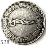 HOBO 1882cc Sex Morgan Silver Plated Dollar Copy Coin TypeS28