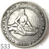 HOBO 1883cc Sex Morgan Silver Plated Dollar Copy Coin TypeS33