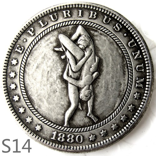 HOBO Sex Morgan Silver Plated Dollar Copy Coin TypeS14