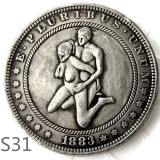 HOBO 1883cc Sex Morgan Silver Plated Dollar Copy Coin TypeS31