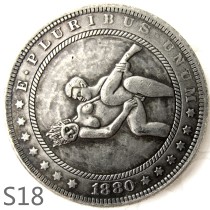 HOBO Sex Morgan Silver Plated Dollar Copy Coin TypeS18